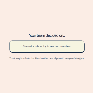 Example screenshot of final decision from Noni session