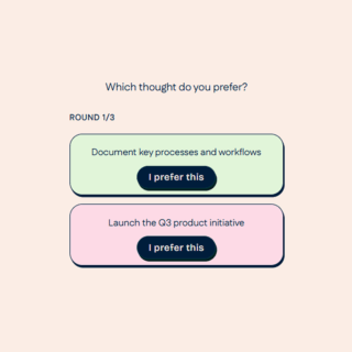 Example screenshot of Noni's 1-on-1 comparison round