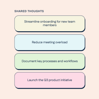 Shared thoughts