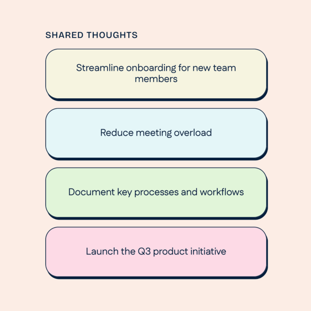 Shared thoughts